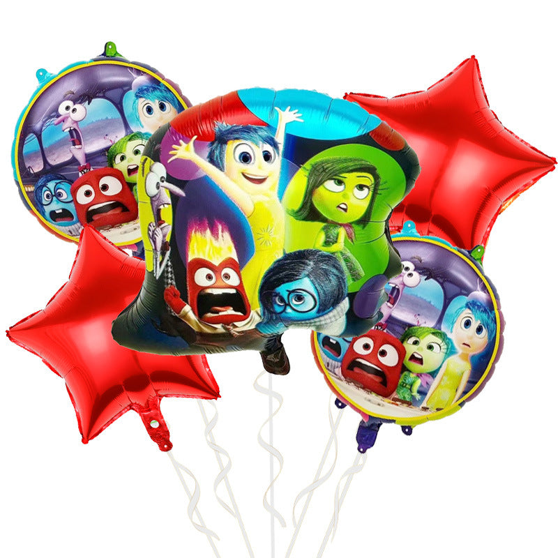 Inside Out Foil Balloon Set Kids Birthday Party Decoration 5pcs 10pcs 9