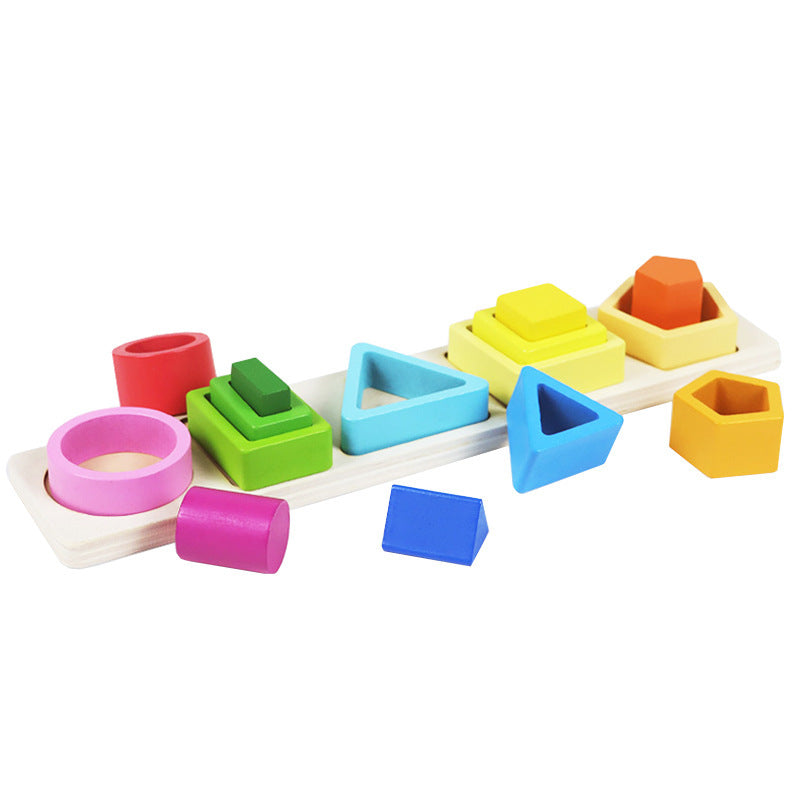 Wooden Geometric Matching Montessori Toys for Toddlers 5