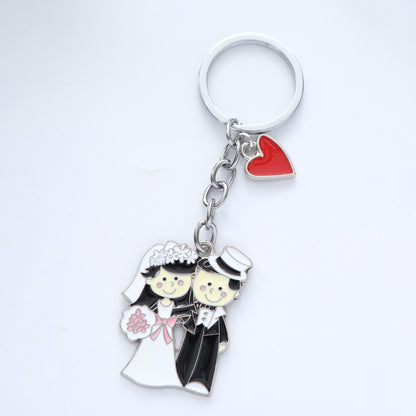 Love Couple Alloy Keychain Metal Romantic Charm 4