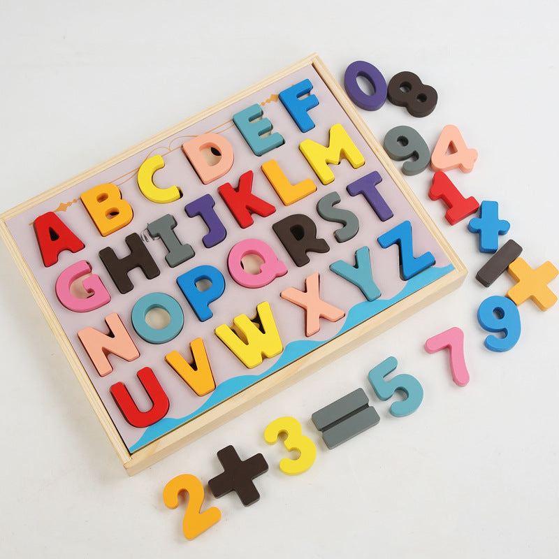 Wooden Montessori Toys Digital Puzzle Building Blocks 31x24cm 2