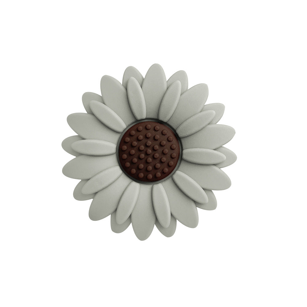 20pcs Silicone Focal Beads Daisy Flower Center Raised Detail 15