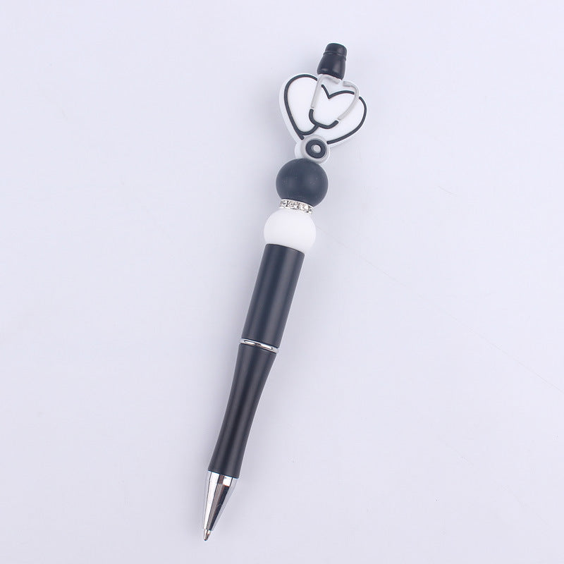 Black Butterfly Silicone Beaded Pens Handmade Novelty Pen Gift 3