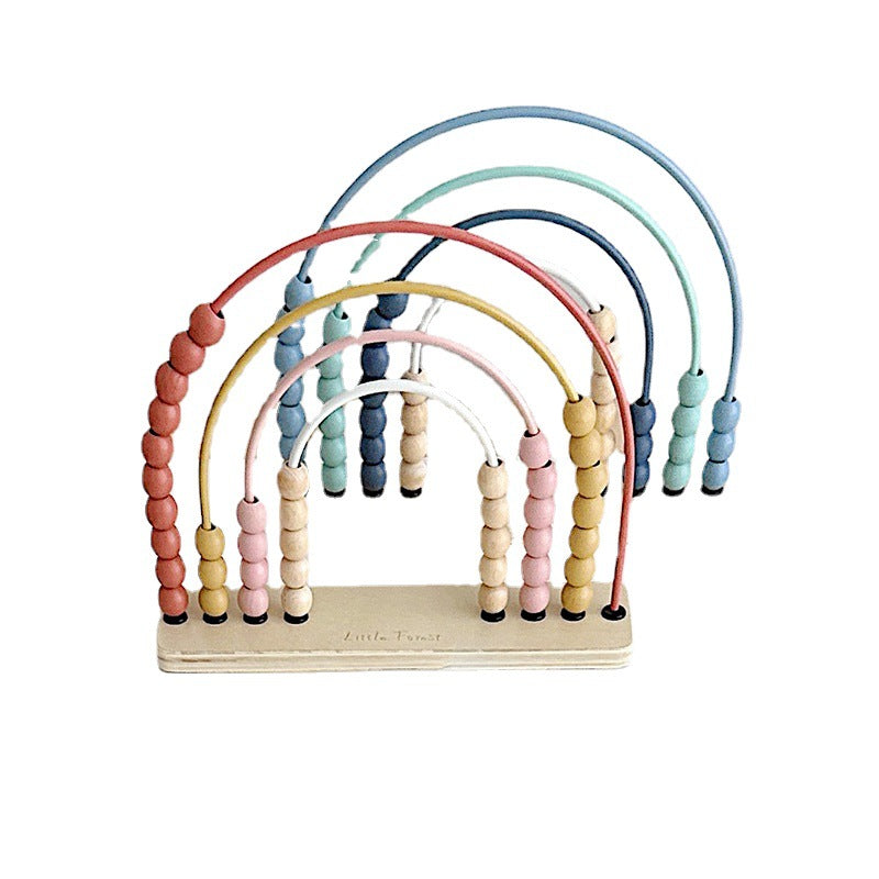 Wooden Bead Maze Mathematical Calculation Frame Educational Toy 5