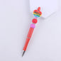 Cartoon Pattern Silicone Beaded Pens Handmade Novelty Pen Gift 25