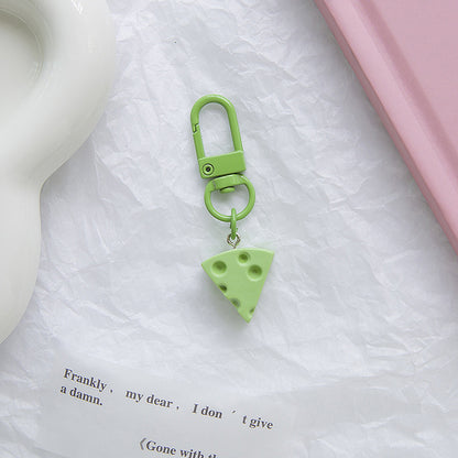 Cheese Slice Resin Keychain Cute Food Charm 5