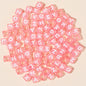 100pcs 6mm Square Acrylic Letters Beads Colorful DIY Accessories 11