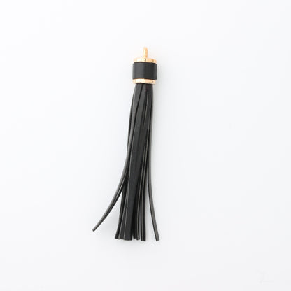 PU Leather Tassel Keychain with Buckle Charm for Women 7
