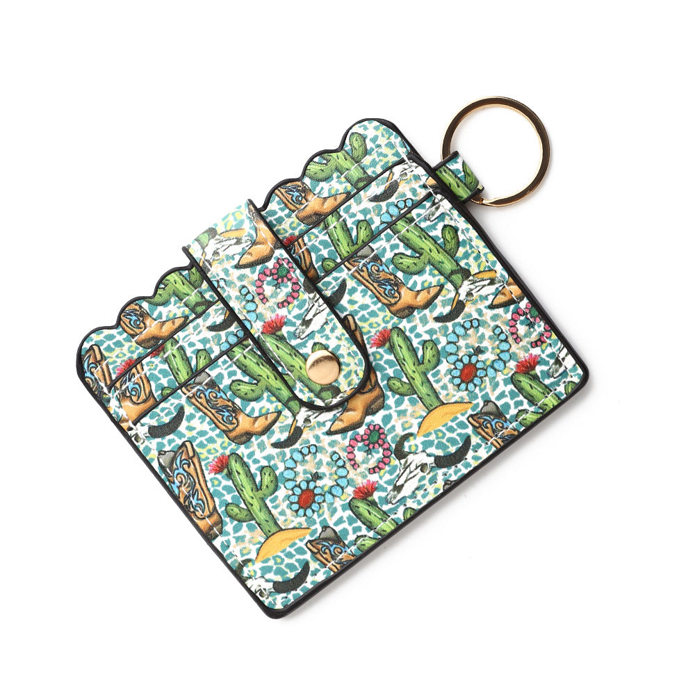 PU Leather Keychain Coin Purse Card Holder Compact Design 41