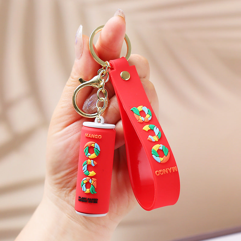 Creative Beverage Bottle PVC Keychain Soft Rubber Charm 11