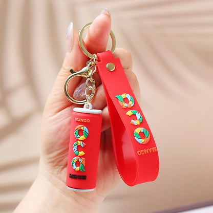 Creative Beverage Bottle PVC Keychain Soft Rubber Charm 11