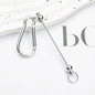 Beadable Carabiner Keychain Metal DIY Craft Supplies 5.4g 8