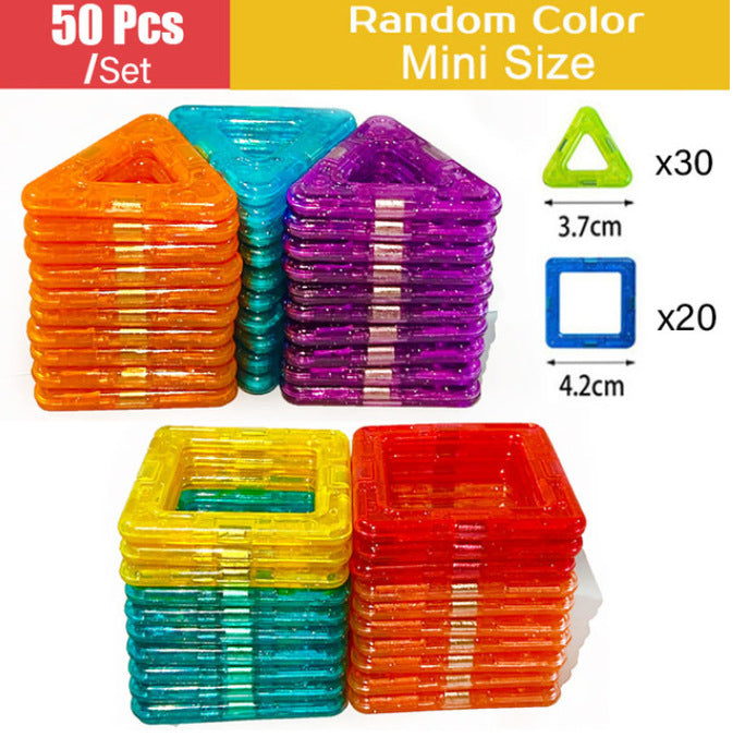 ABS Magnetic Tiles Building Blocks Educational STEM Toy 5