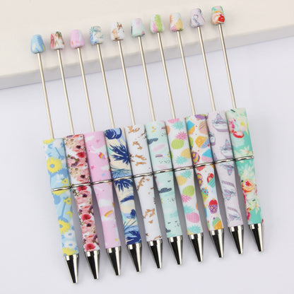 Printed Pattern Beadable Ballpoint Pens DIY Craft Supplies 2