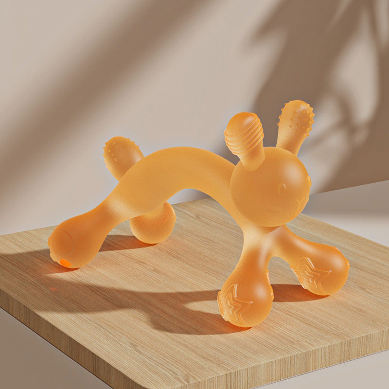Silicone Baby Teether Lying Down Rabbit Shape Baby Teethers 4
