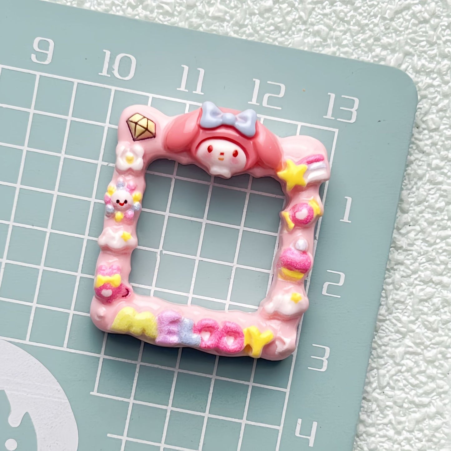 10Pcs Cute Photo Frame Acrylic Beads Bright Sanrio DIY Craft 9