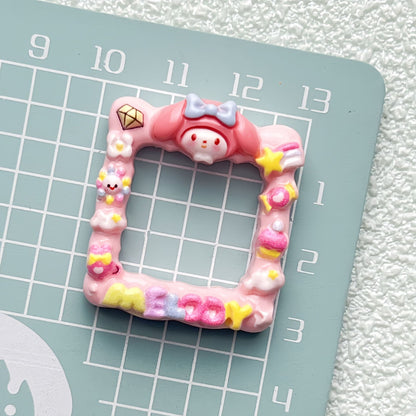 10Pcs Cute Photo Frame Acrylic Beads Bright Sanrio DIY Craft 9