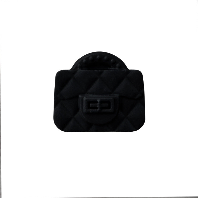 10pcs Silicone Focal Beads Bag Design Quilted Texture 8