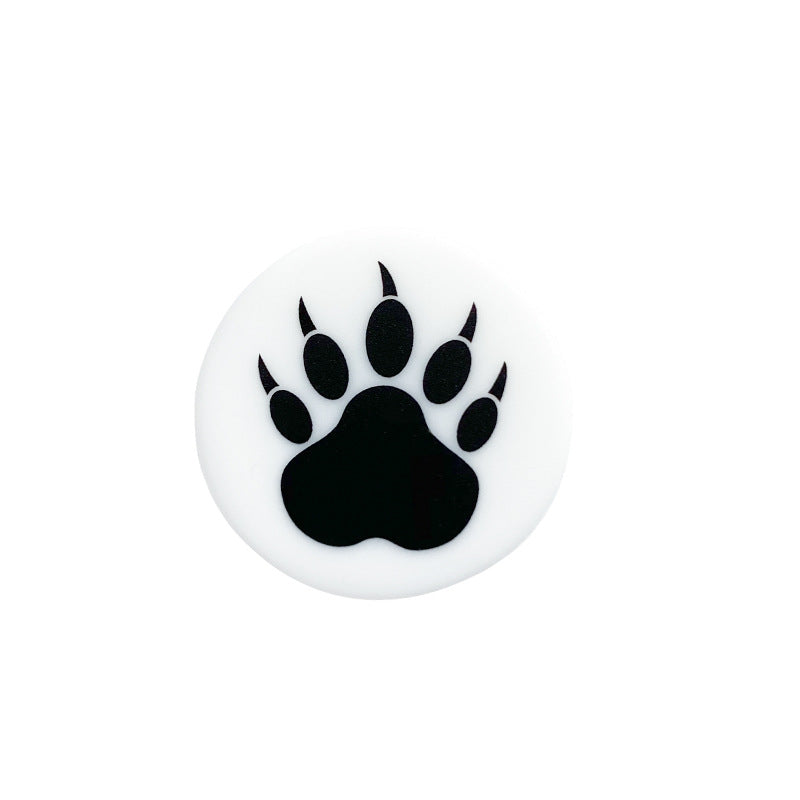 20pcs Silicone Focal Beads Animal and Nature Printing Designs 8