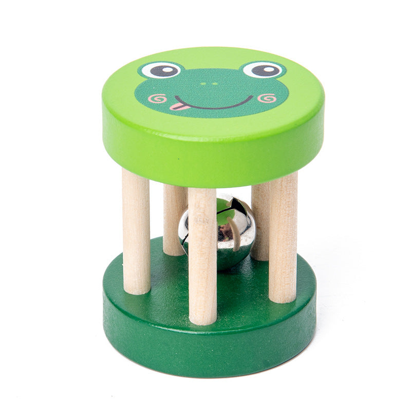 Wooden Rattle Musical Instrument Cage Bell Early Educational Toy 8