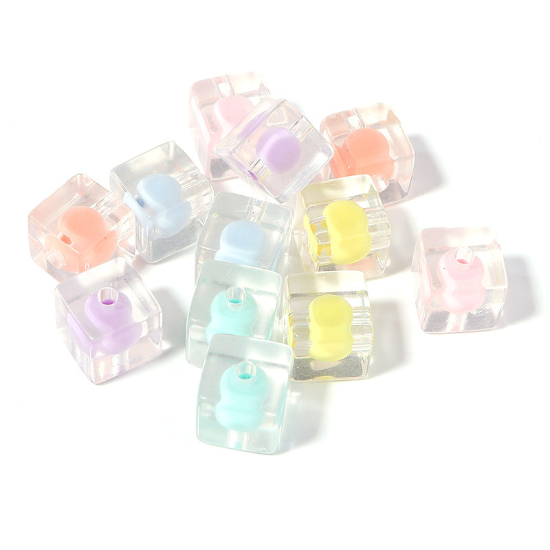 100 Pack Transparent Multi-Style Acrylic Beads Bracelet Accessories 29
