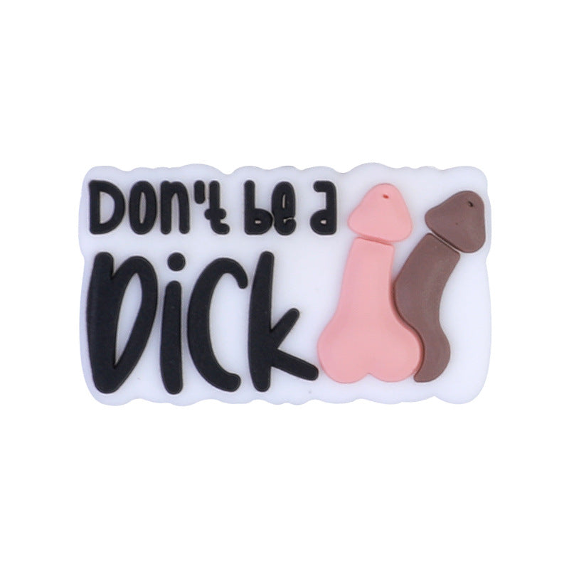 20pcs Silicone Focal Beads Funny Magic Mirror with Words 9