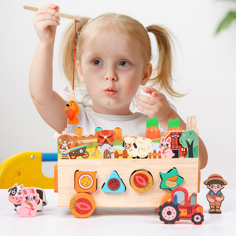 Wooden Shape Fruit Pairing Montessori Toys for Toddlers 5