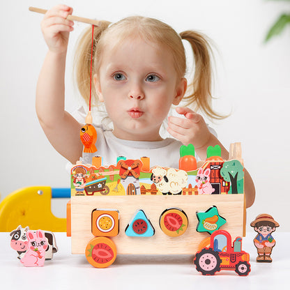 Wooden Shape Fruit Pairing Montessori Toys for Toddlers 5