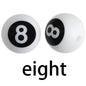 50pcs 15mm Silicone Number Beads Printed Design 14