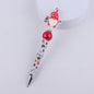 Santa Claus Snowman Silicone Beaded Pens Christmas Holiday Novelty Gift 6