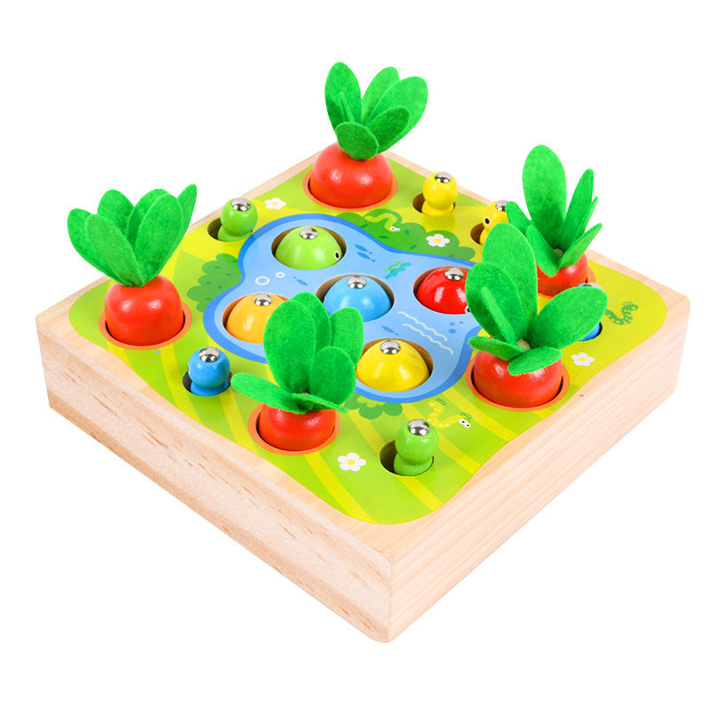 Wooden Happy Farm Montessori Toys Educational Desktop Game