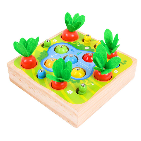 Wooden Happy Farm Montessori Toys Educational Desktop Game