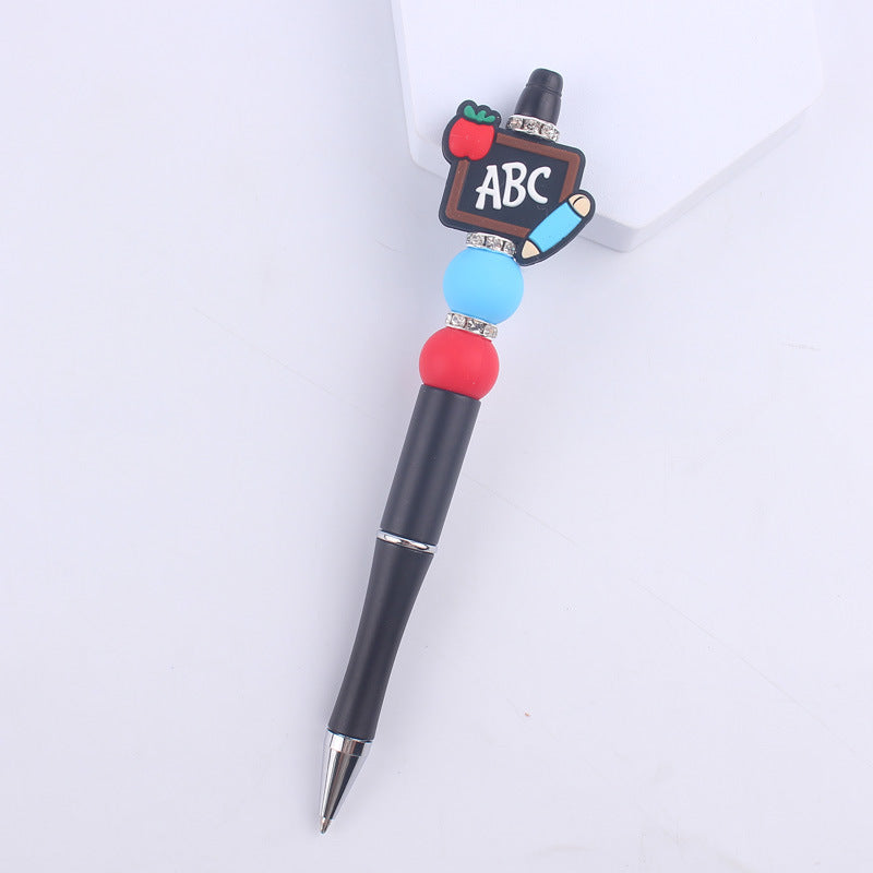 Cartoon Pattern Silicone Beaded Pens Handmade Novelty Pen Gift 30