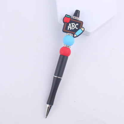 Cartoon Pattern Silicone Beaded Pens Handmade Novelty Pen Gift 30