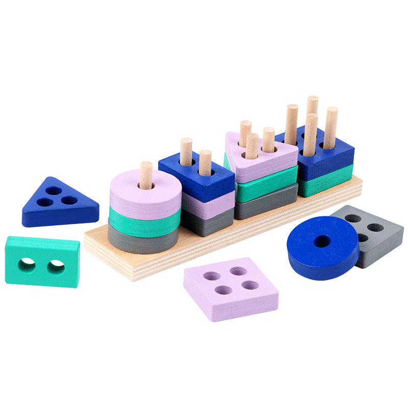 Wooden Building Blocks Educational Montessori Toys for Toddlers 3