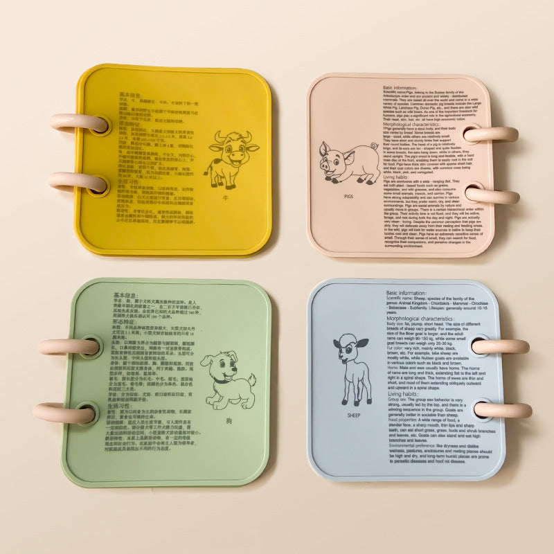 Silicone Baby Finger Training Flip Page Bath Teether 3