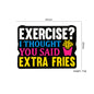 20pcs Silicone Focal Beads French Fries Printed Text Design 2