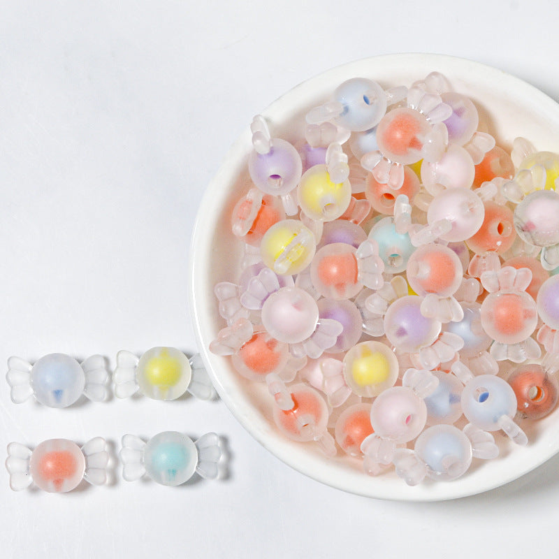 100 Pack Transparent Multi-Style Acrylic Beads Bracelet Accessories 22