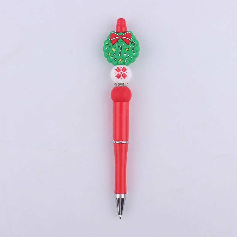 Christmas Silicone Beaded Pens Santa Claus Snowman Tree Holiday Gift 13