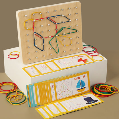 Wooden Pegboard Puzzle Montessori Toys Educational Toy 27.5cm 7