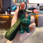 Bulldog Resin Keychain with PU Leather Strap Charm for Women 10