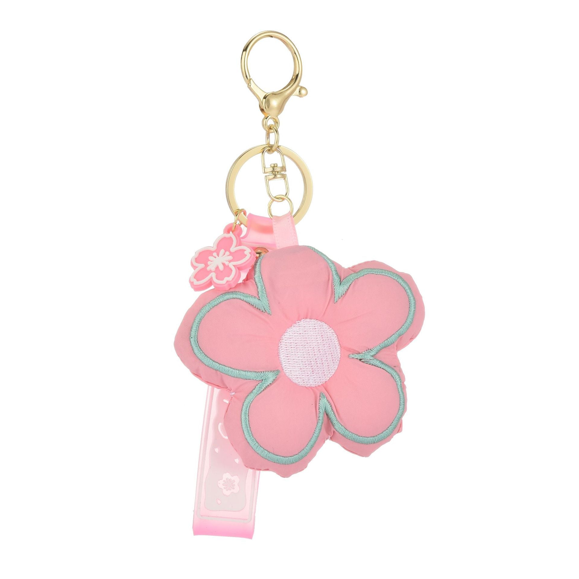 Cute Flower Cotton Cloth Keychain Soft Plush Charm 16x7.5cm 4