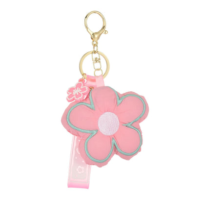 Cute Flower Cotton Cloth Keychain Soft Plush Charm 16x7.5cm 4