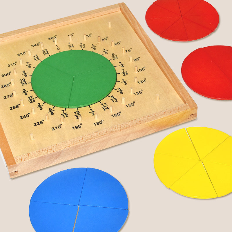 Wooden Montessori Toys Circular Score Plate Educational Toy 3