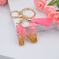 Resin Pink Tassel Letter Keychain A to Z Initial Charm 40