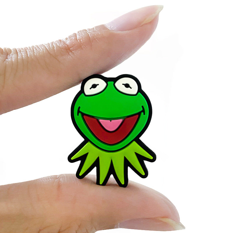 20Pcs Silicone Focal Beads Frog Face Front Facing 4