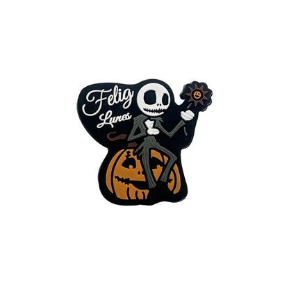 20Pcs Silicone Focal Beads Halloween Cartoon Ghost Pumpkin Designs 7