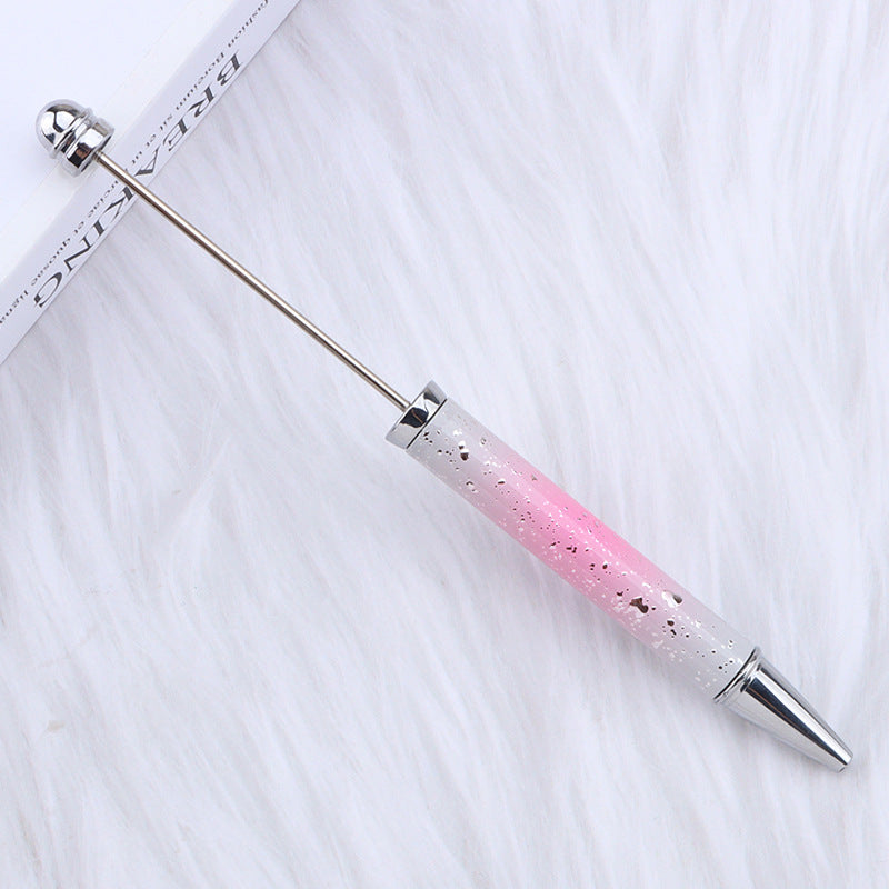 UV Plating Starry Sky Sequins Gradient Beadable Ballpoint Pens DIY Craft Supplies 9