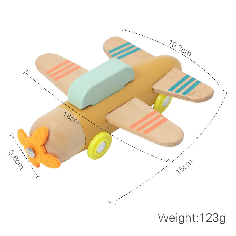 Wooden Small Aircraft Model Educational Toy 5