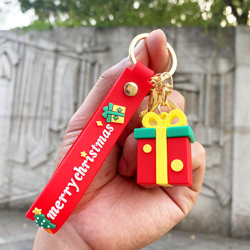 Cartoon Snowman PVC Keychain Christmas Holiday Charm 22
