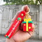 Cartoon Snowman PVC Keychain Christmas Holiday Charm 22